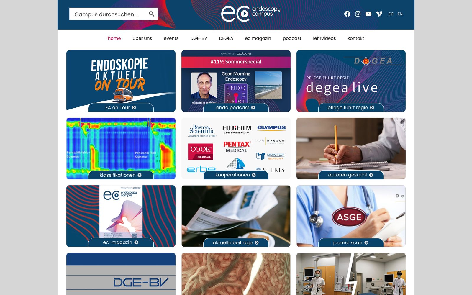 Startseite von endoscopy-campus.com