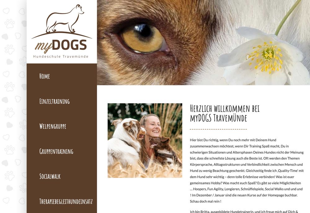 Startseite von mydogs-travemuende.de